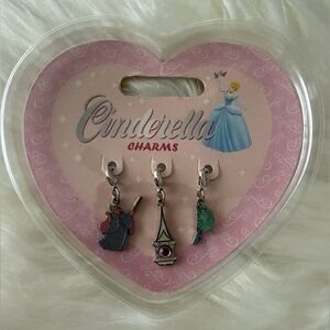 Disney Store Cinderella 3 piece charm set